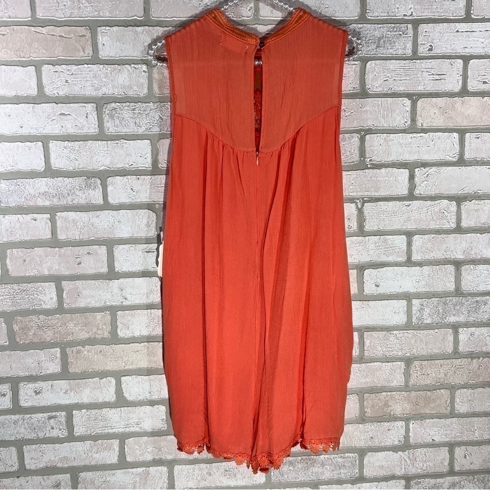 Altar’d State NWT Peach Lace Accent Sleeveless Romper Size M - Picture 8 of 15